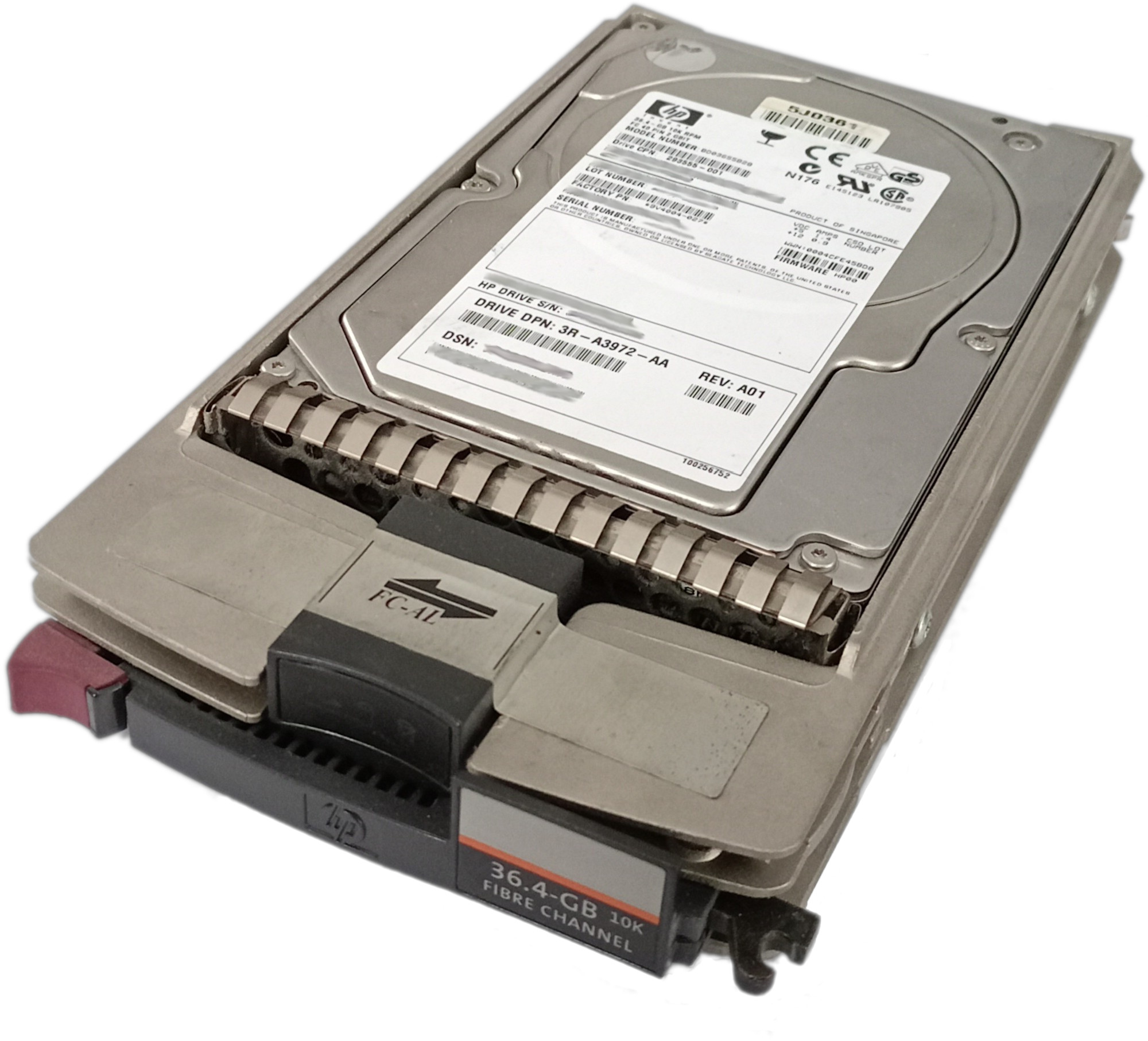HP 293555-001 36GB hot-swap dual-port Fiber Channel (FC) hard drive - 10K RPM, 3.5-inch Hard Drive