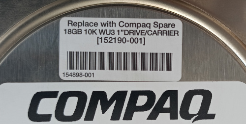 HP / COMPAQ 152190-001 18.2GB 10K RPM universal hot-plug Wide Ultra3 SCSI 80-pin 3.5-inch Hard Drive - obrazek 3