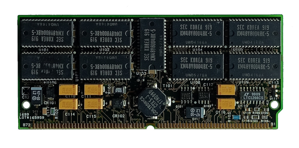 HP A3398-60014 128MB, 72-pin ECC DIMM memory module back
