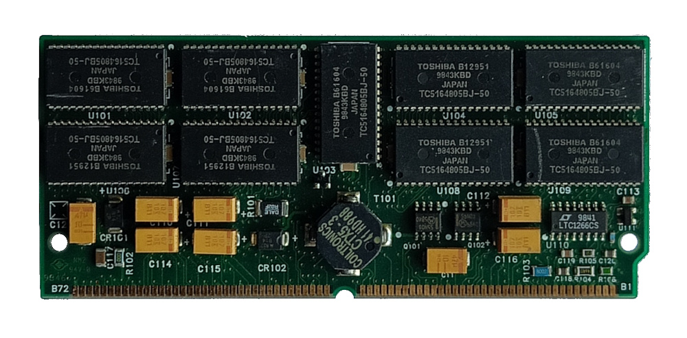 HP A3830-60001 128MB, 50ns, 72-pin ECC SIMM memory module back