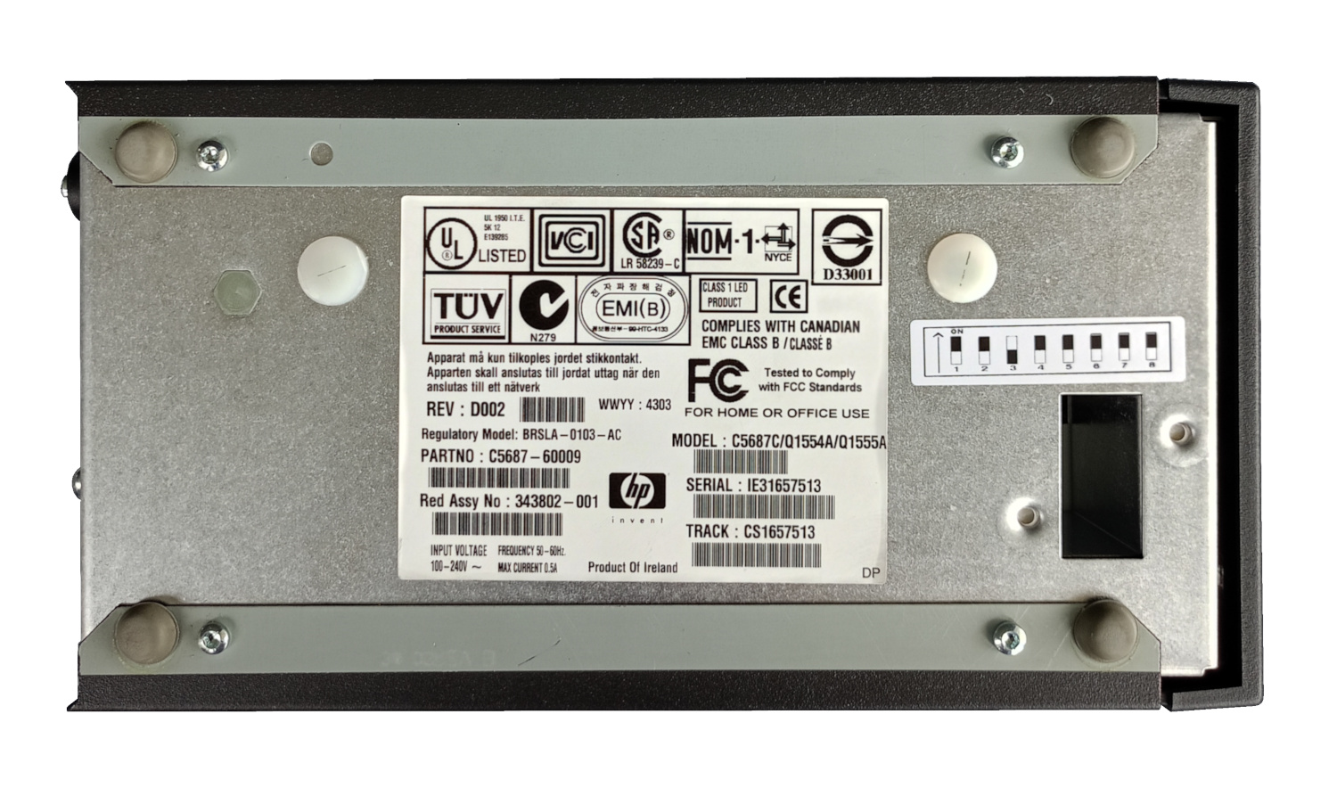 HPE C5687C Q1554A Q1555A 40GB StorageWorks DAT40E DDS-4 EXTERNAL TAPE DRIVE - obrazek 4