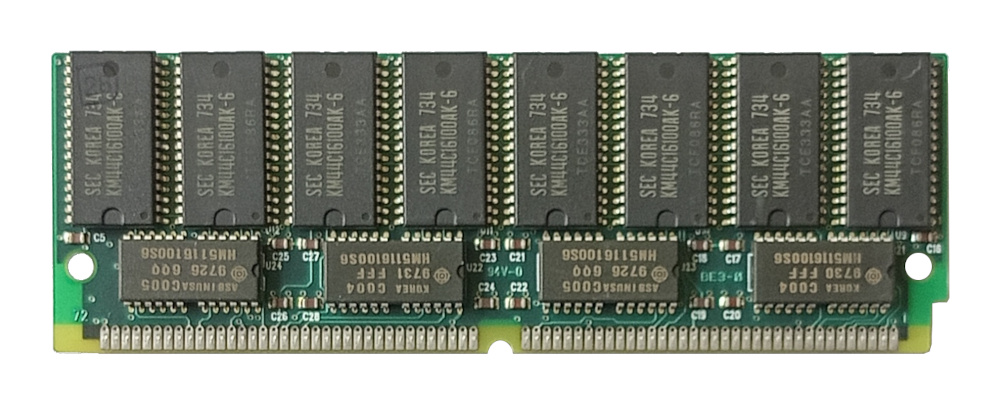 HP D4893A 128MB, 60nS, 36-bit parity ECC FPM SIMM memory module - obrazek 2