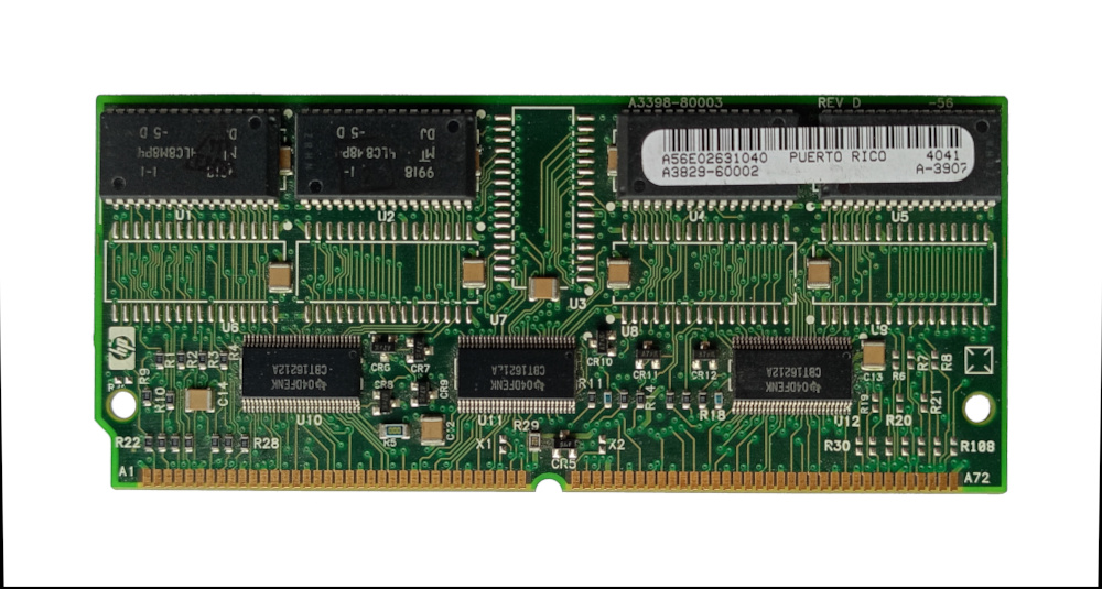 HP A3829-60002 64MB EDO ECC 50ns 72-Pin SIMM Memory Module