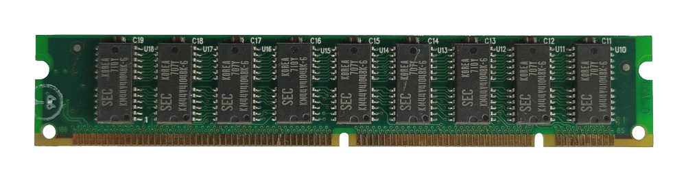HP D4295A D4295-69001 1818-6584 32MB 4Mx72 2K 60ns 168-pin unbuffered ECC EDO DIMM Memory Module back site