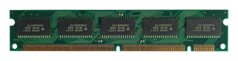 HP D6112-69001 64MB 50nS EDO DIMM memory module HITACHI back site