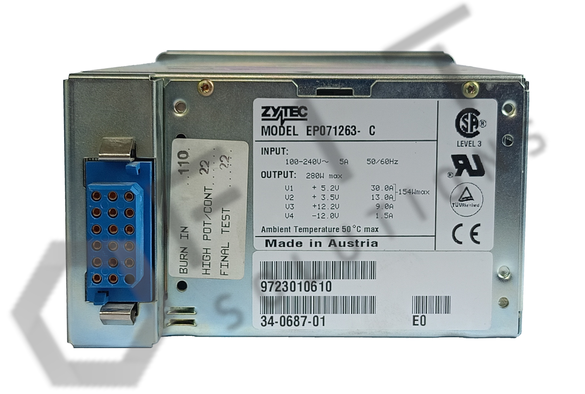 Cisco 34-0687-01 ZYTEC EP071263-C 280W Power Supply for Cisco 7200 series router - obrazek 3