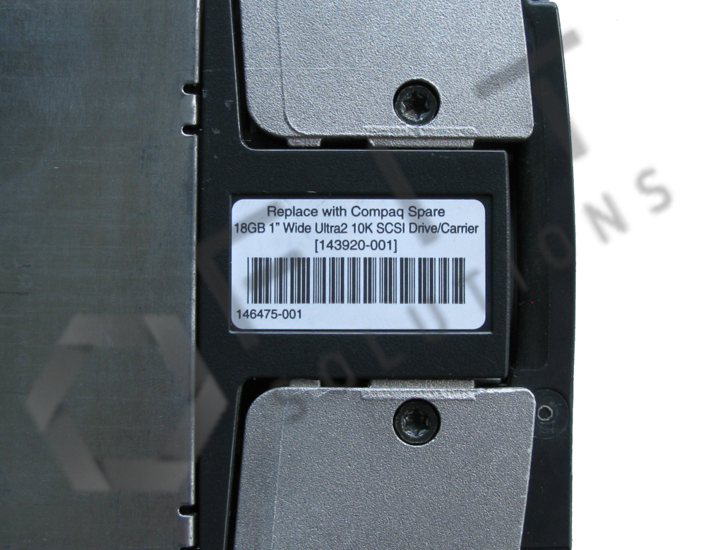 HP / COMPAQ 143920-001 18.2GB 10K RPM universal hot-plug Wide Ultra2 SCSI 80-pin 3.5-inch Hard Drive sticker
