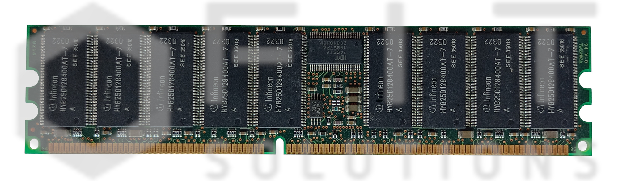HP 261583-031 Infineon HYS72D32501GR-7-A 256MB PC2100R 266MHz CL2 registered ECC DDR DIMM memory module back